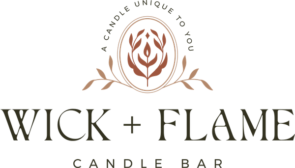 Wick and Flame Candle Bar Logo